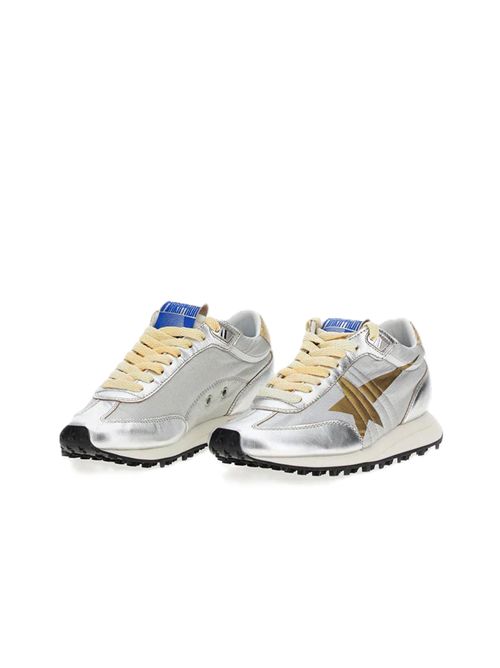 Marathon Donna con tomaia in nylon ripstop di colore argento e stella oro Golden Goose | GWF00683.F005490.70138SILVER/GOLD